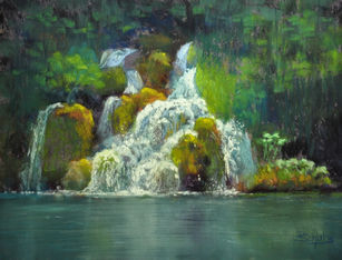 Plitvice waterfall, 9x11_. Dorothea Schulz PGE.jpeg