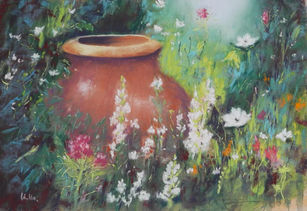 Im Garten, 28x20cm. Ute Hansen.jpeg