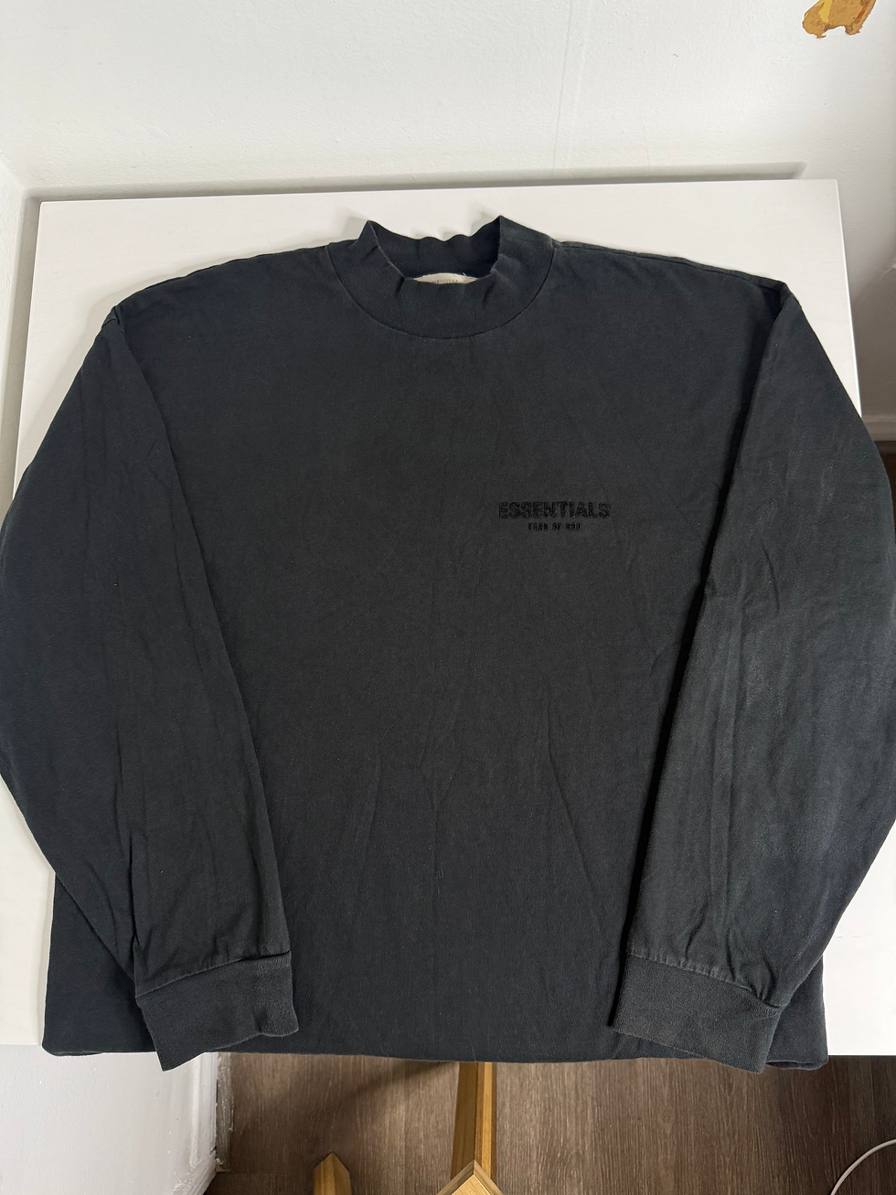 Thumbnail: Essentials L/S Back Logo Tee "Black" (XL) *PREOWNED*