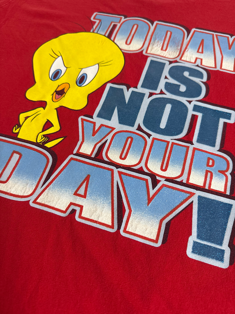 Thumbnail: VINTAGE  Looney Tunes Tweety Tee "Red" (XL) *PREOWNED*