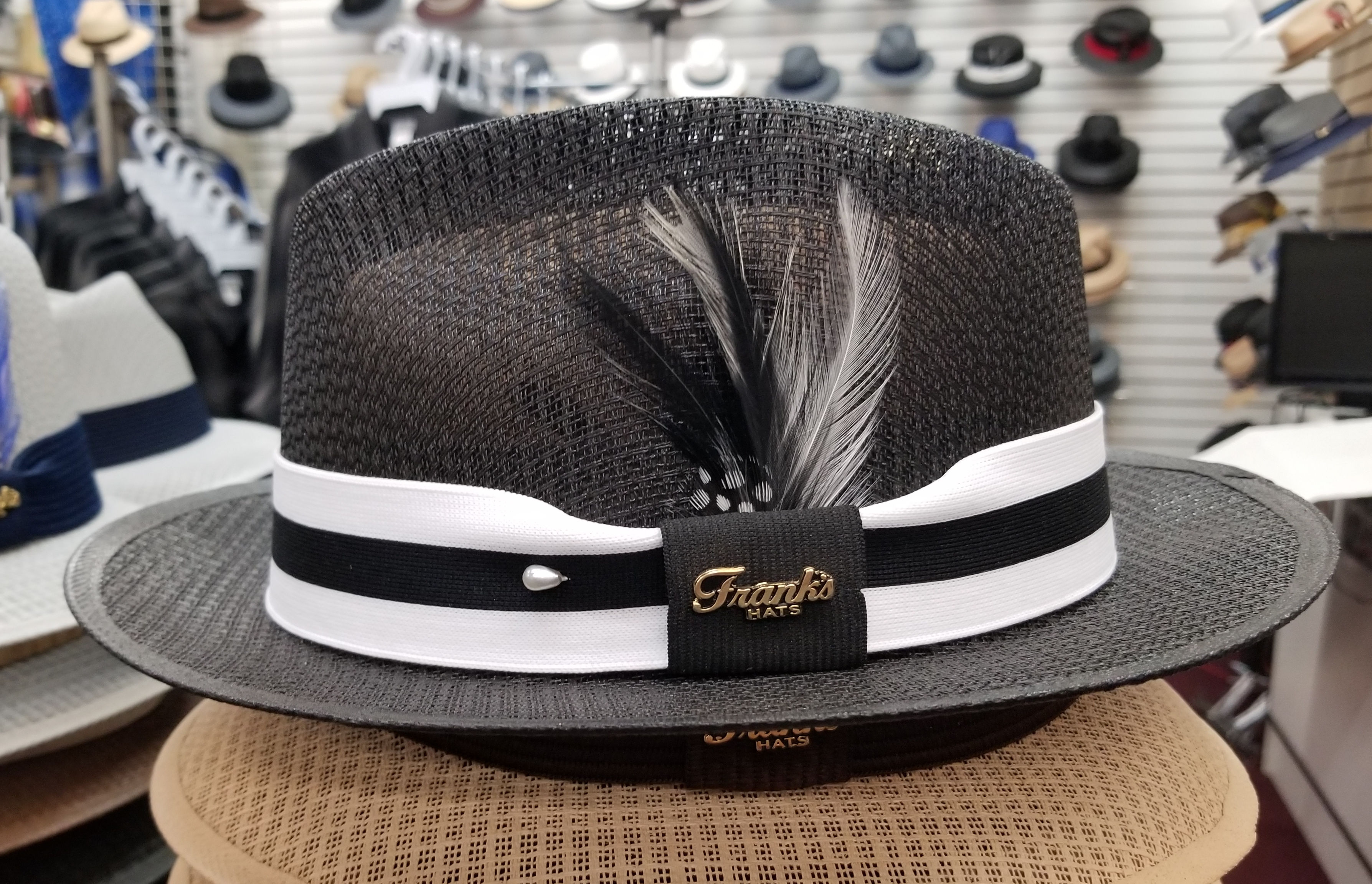 Black w/Stripe band Short Brim Viejo