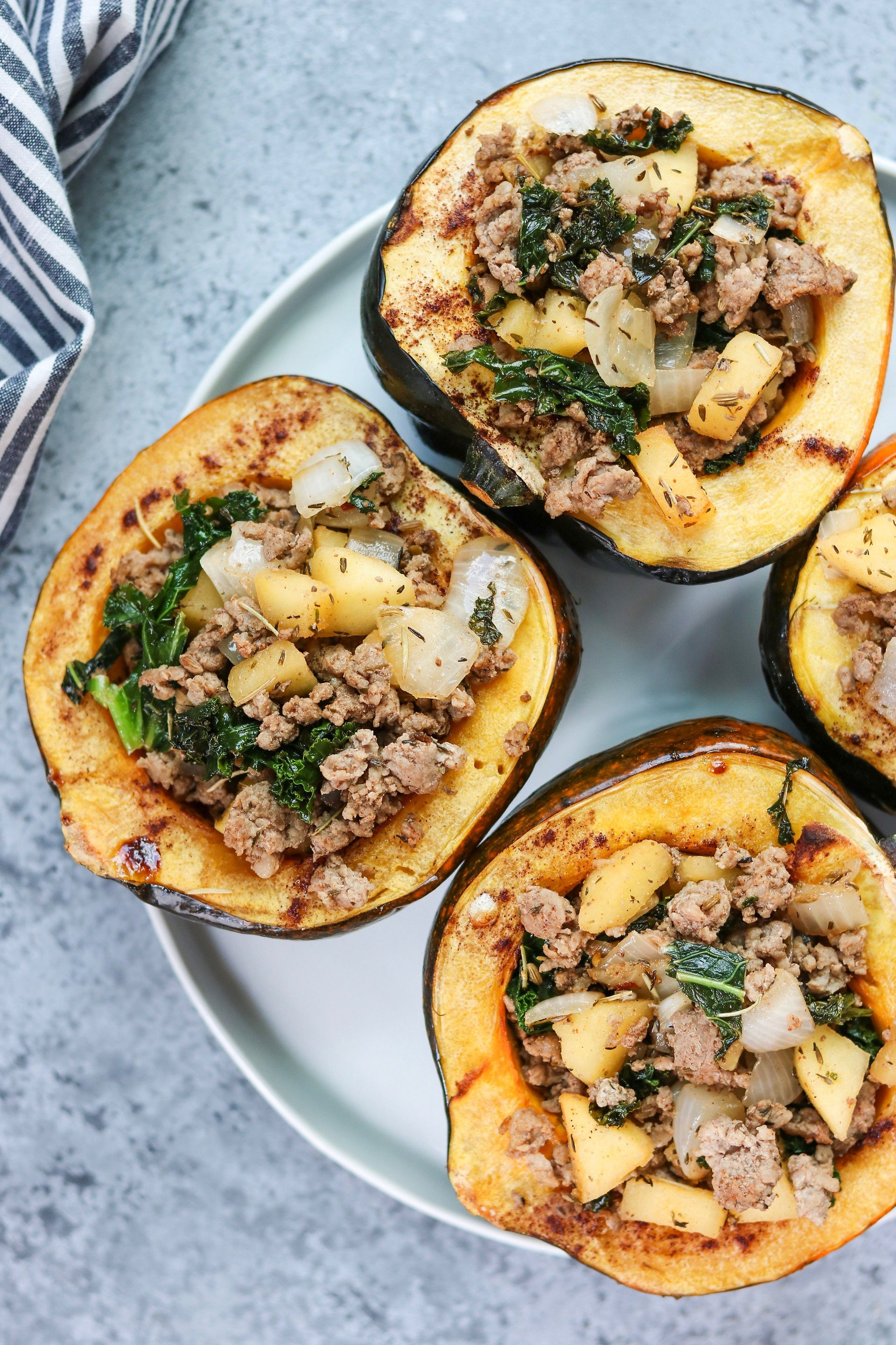harvest stuffed acorn squash