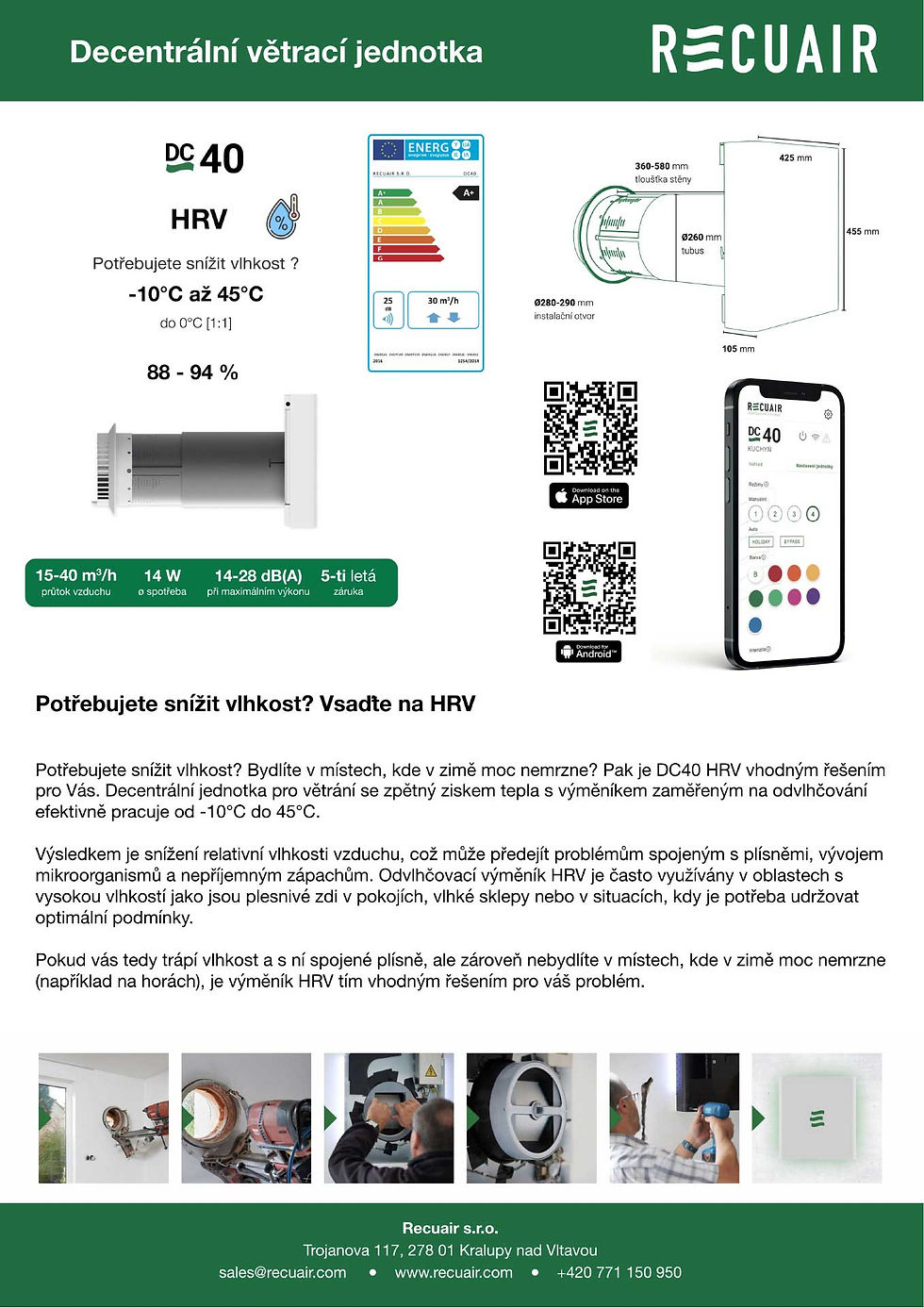 Rekuperačná jednotka HRV