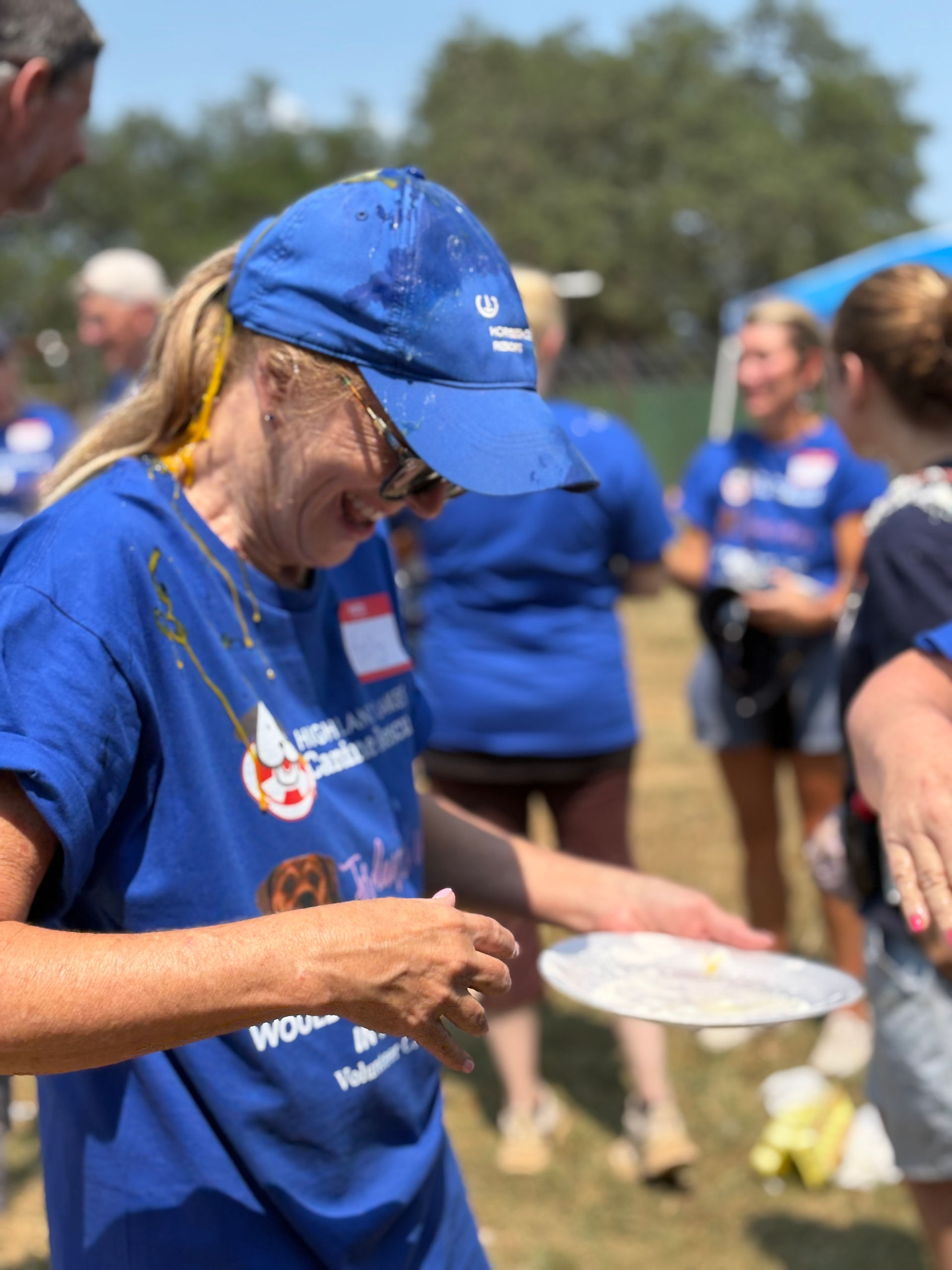 Some volunteers got egged.