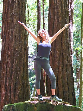 Jodi in trees hiking
