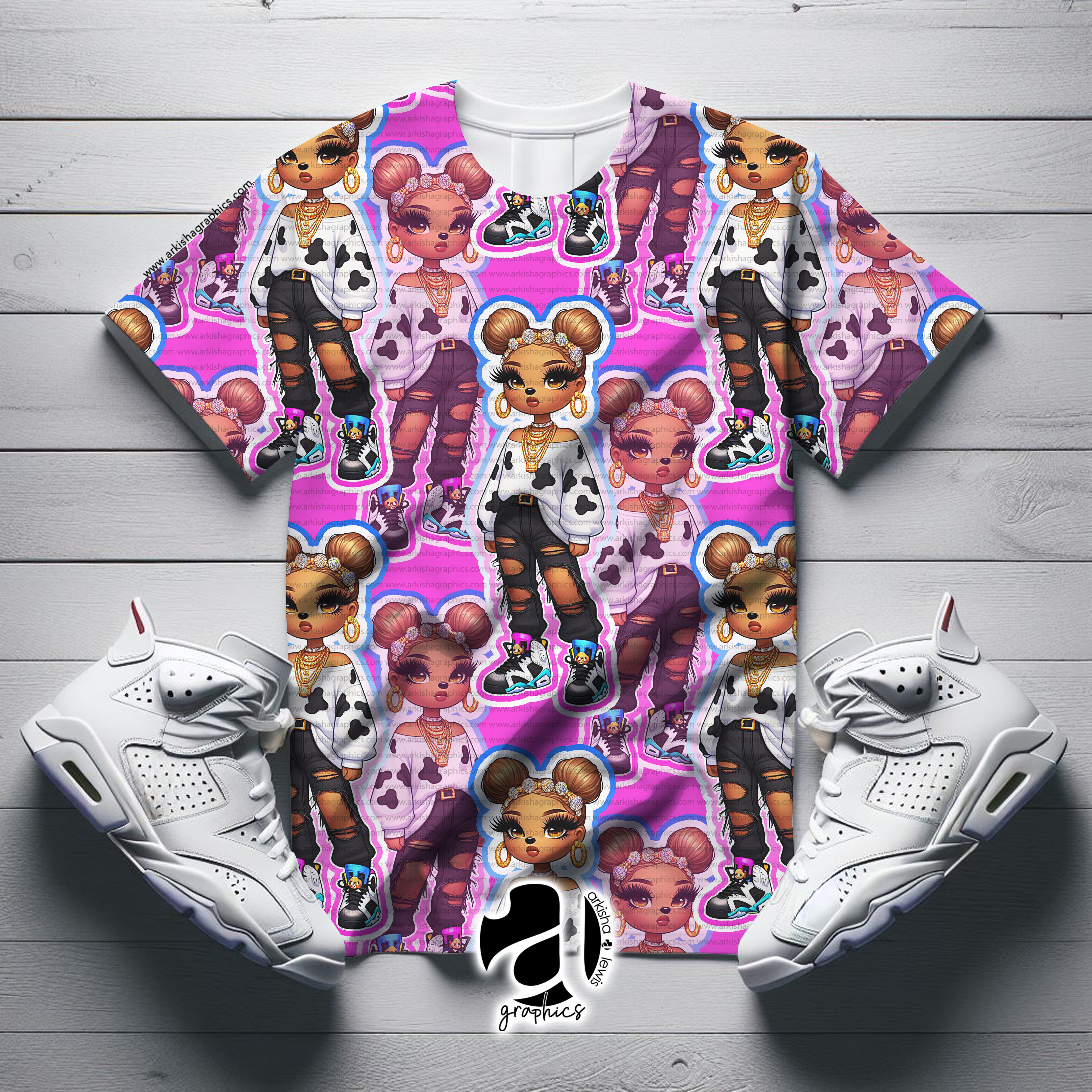 Cow Print Sweater Bear 25 and 50 | 2 Files 1 Zip Folder