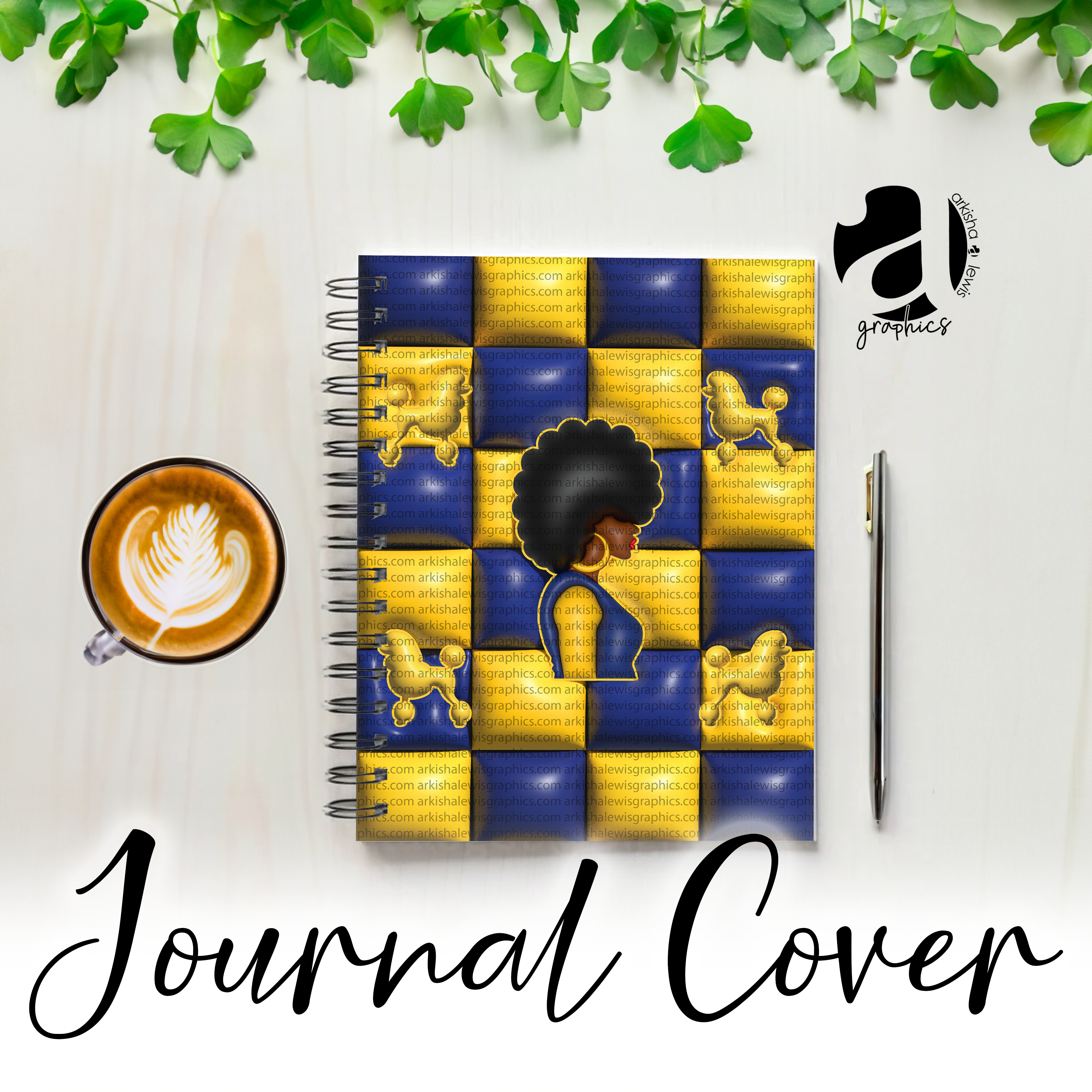 Poodle Girl Journal Cover