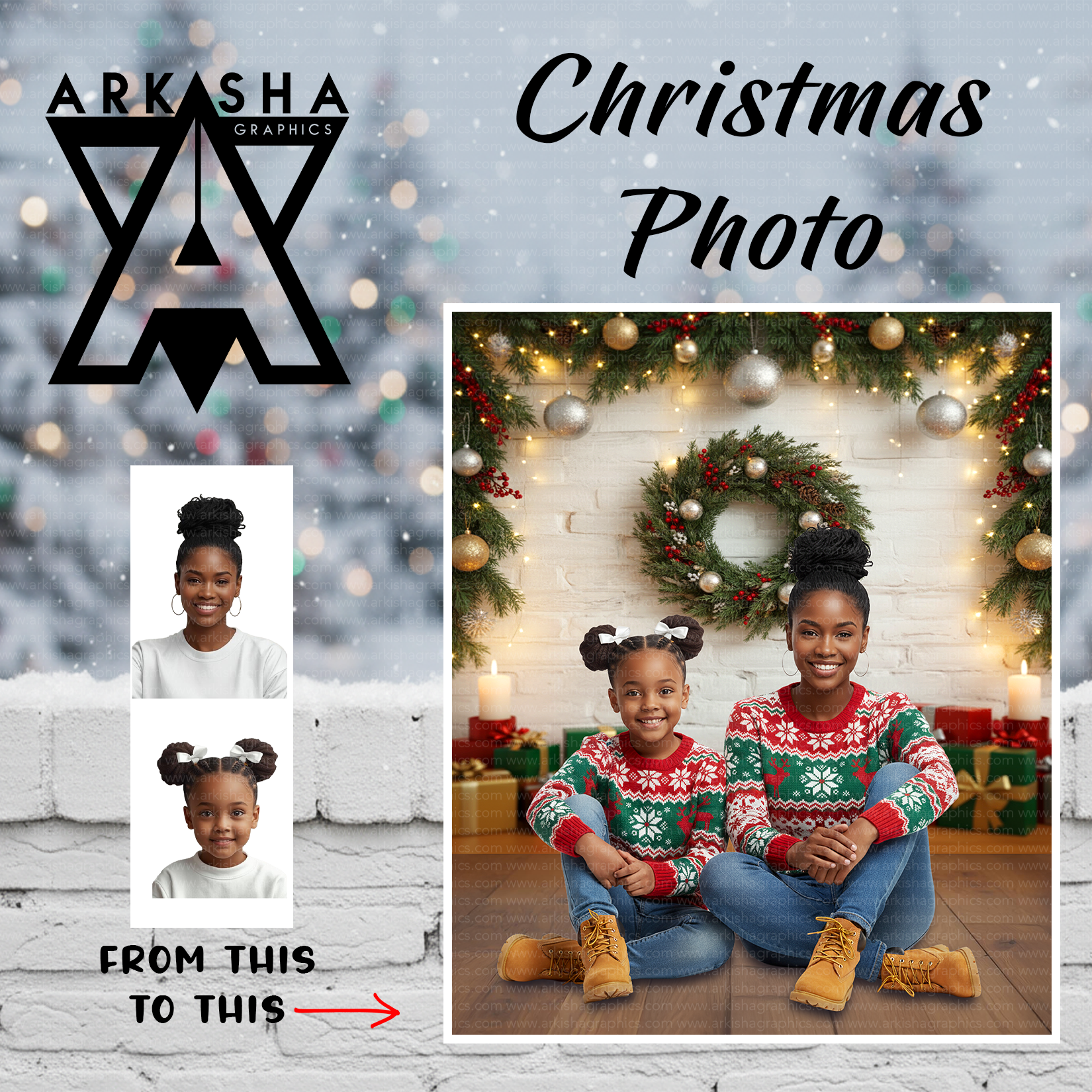 Digital Holiday Photo Add On Two More People