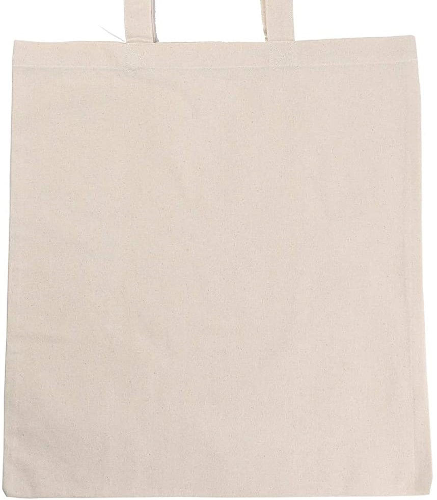 Thumbnail: 200 Pack- 16"x15" Natural Color Recycled Cotton Tote Bags- Free Shipping