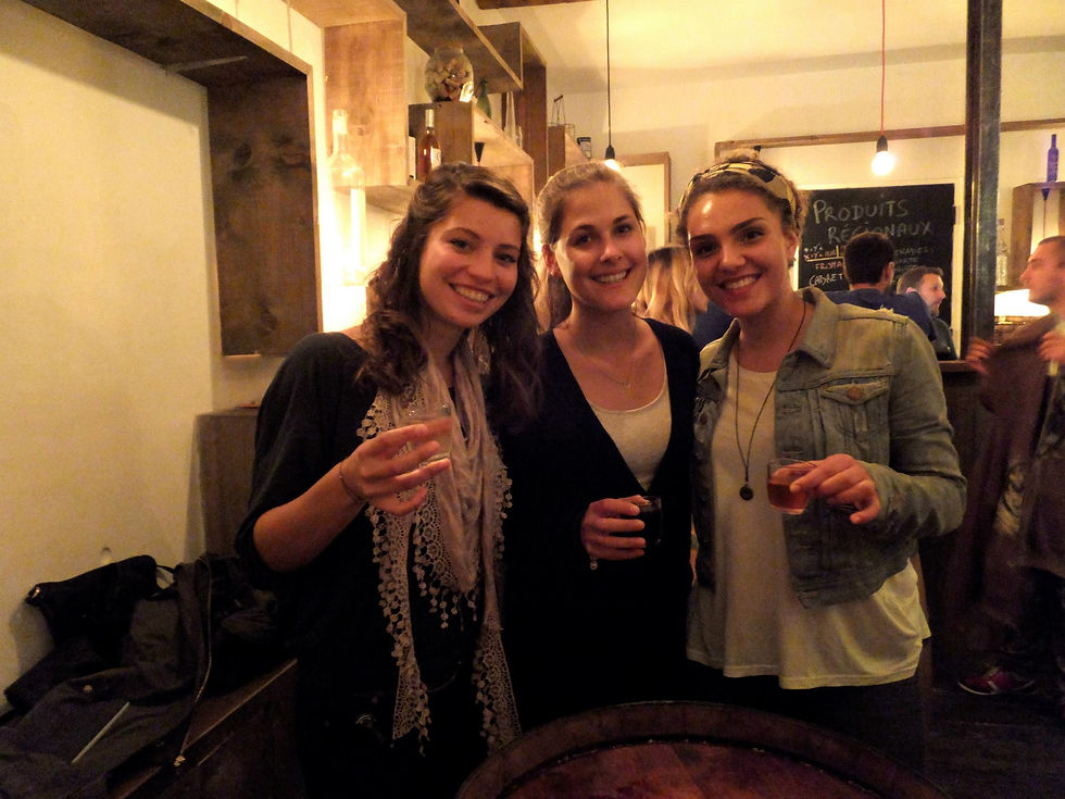students wine tasting