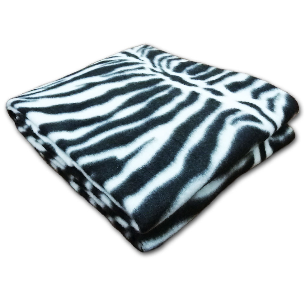 Thumbnail: 50"X60" Whipstitch Fleece Blanket - Zebra