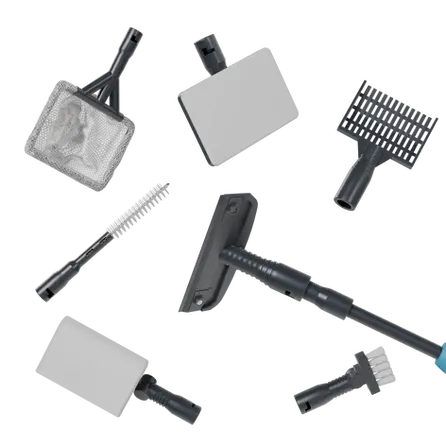 raspador 7 em 1 pet flix, todas as peças aparecendo