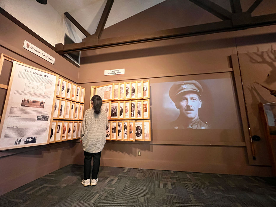 Cover Image showing First World War exhibit. Click through gallery for the links to individual service records.