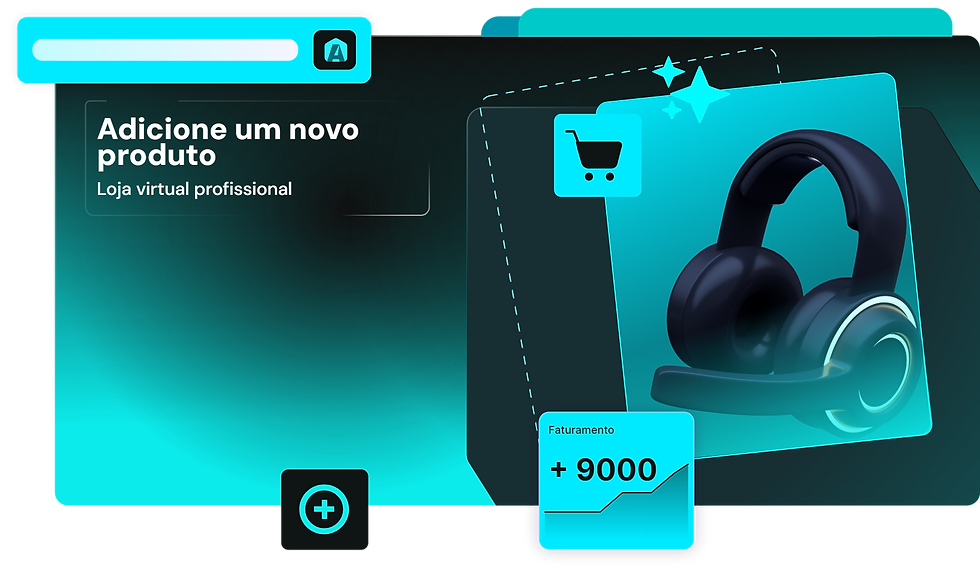 Painel de loja virtual: adicionar produto e faturamento +9000