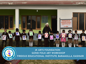 Gond Folk Art Workshop at Firdaous Educational Institute, Baramulla