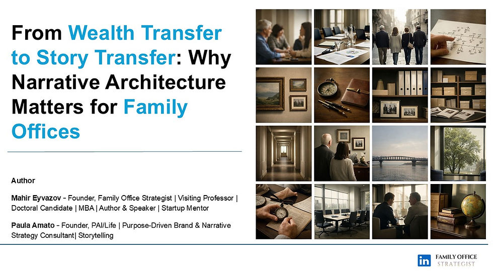 #FamilyOffice #Governance #Succession #NextGen #WealthStewardship #FamilyDynamics #FamilyOfficeLeadership #FOStrategist