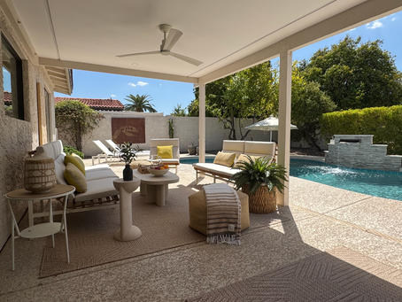 backyard pation in mccormick ranch fully staged and styled by staging scottsdale