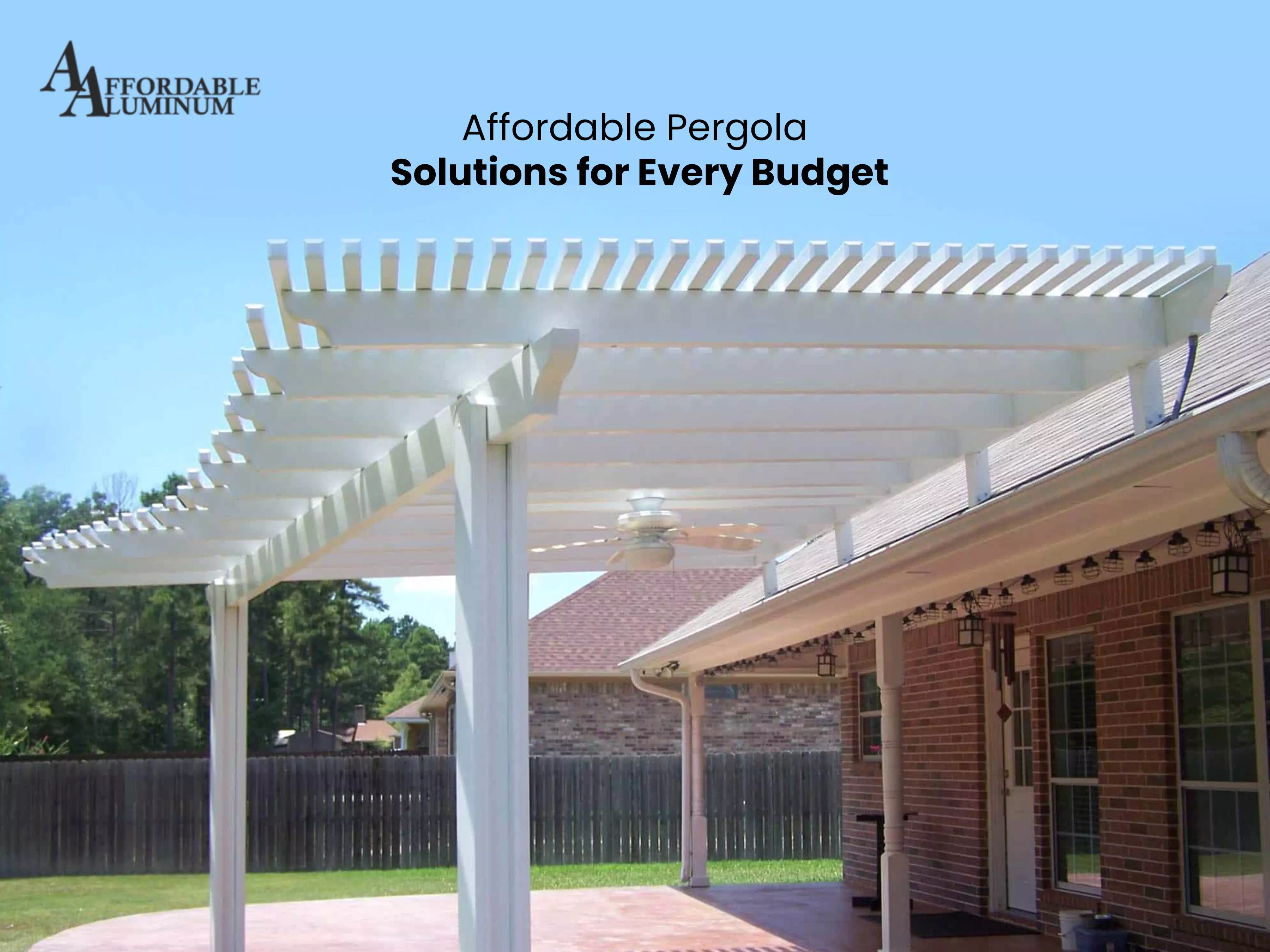 Custom Pergola Covers by A Affordable Aluminum