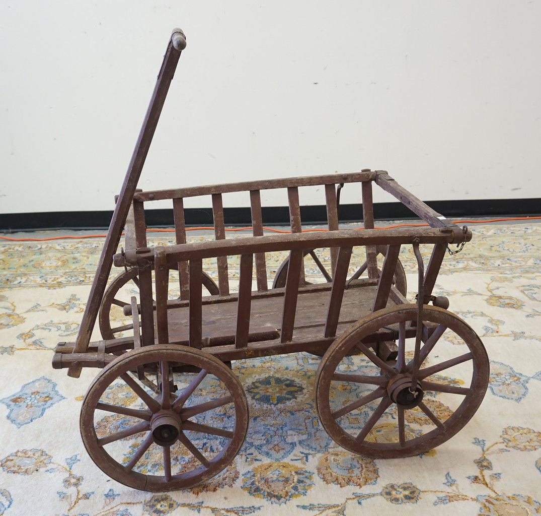1428_PRIMITIVE WOODEN WAGON.