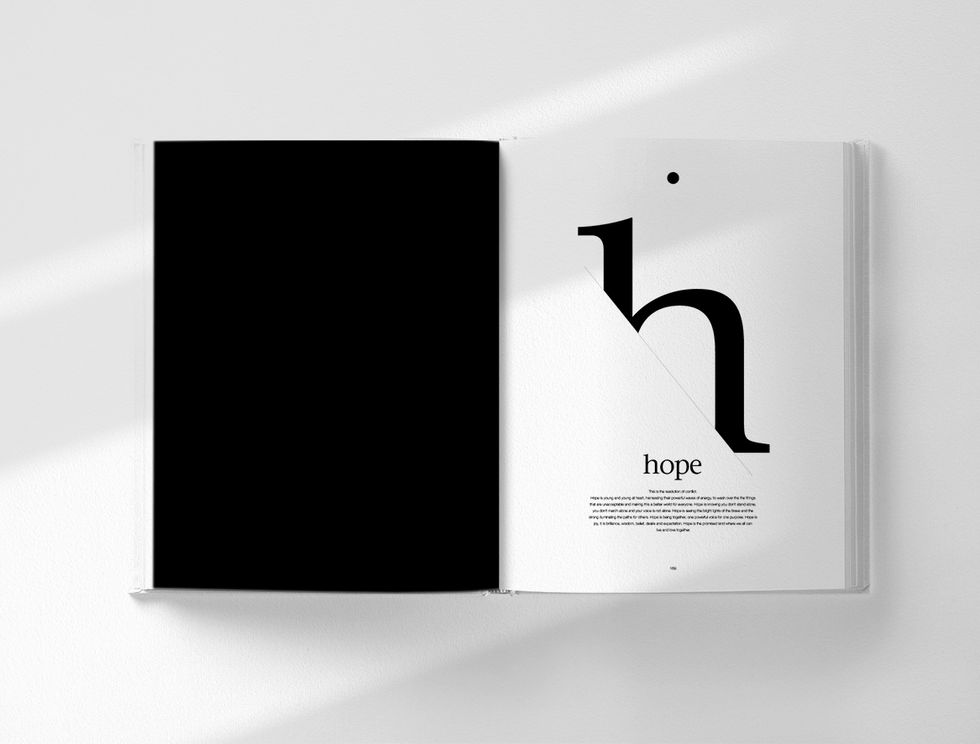THE BOOK HOPE typography