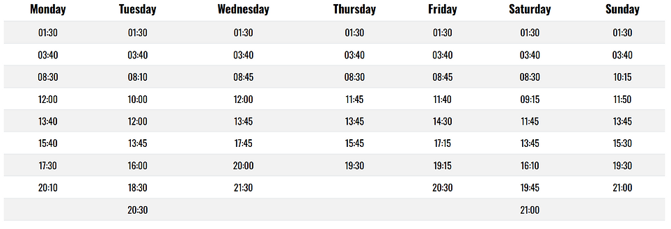 Schedule