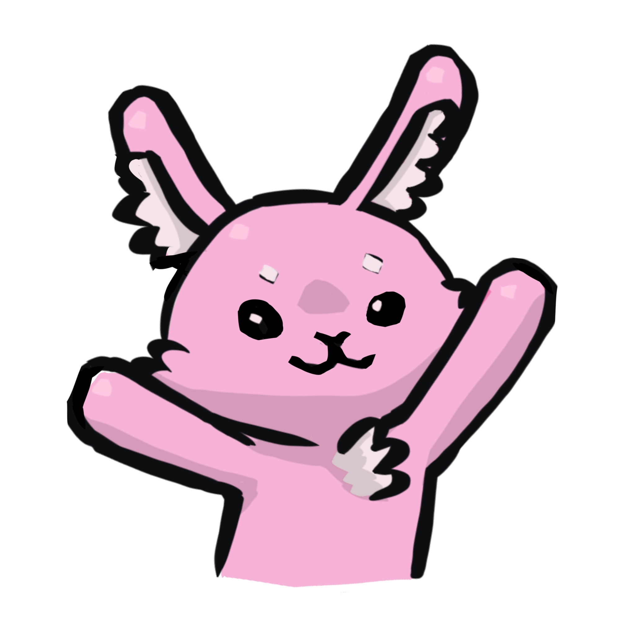 万歳をするルナのイラスト