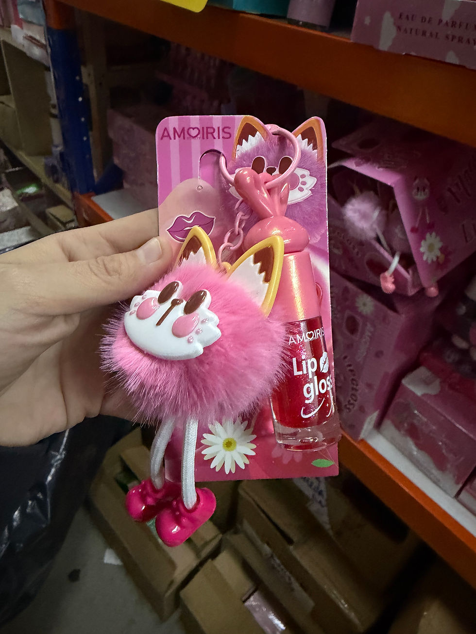 Miniatura: Brillo lip gloss llavero peluche