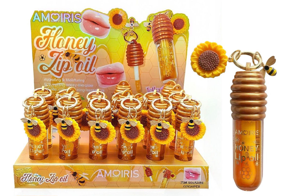 Brillo lip gloss llavero honey abeja