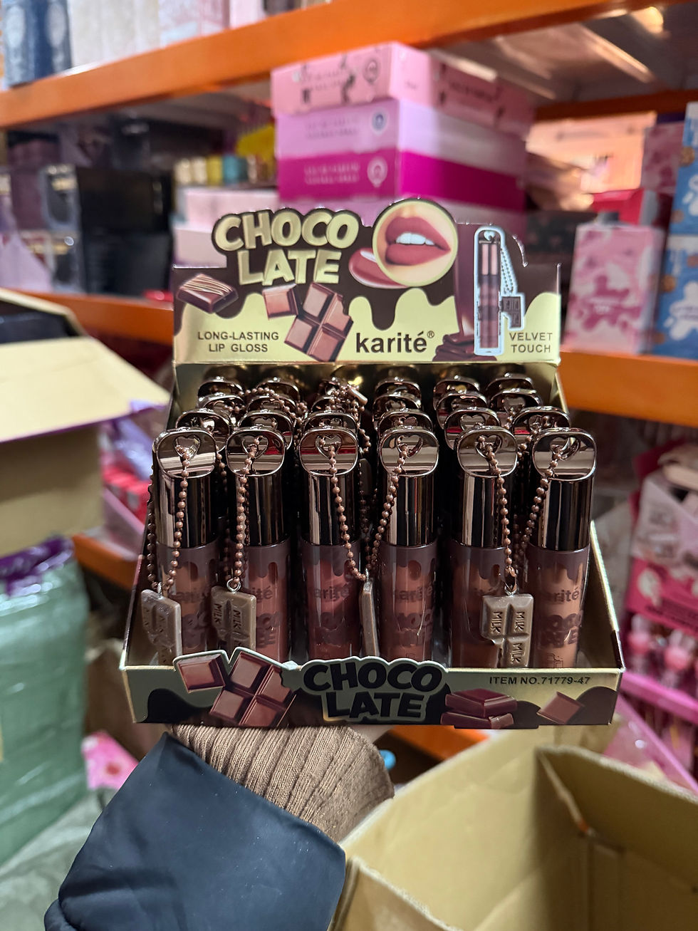Miniatura: Labial lip mate gloss llavero chocolate