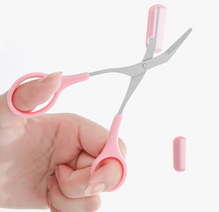 Miniatura: Tijeras de cejas con punta peine