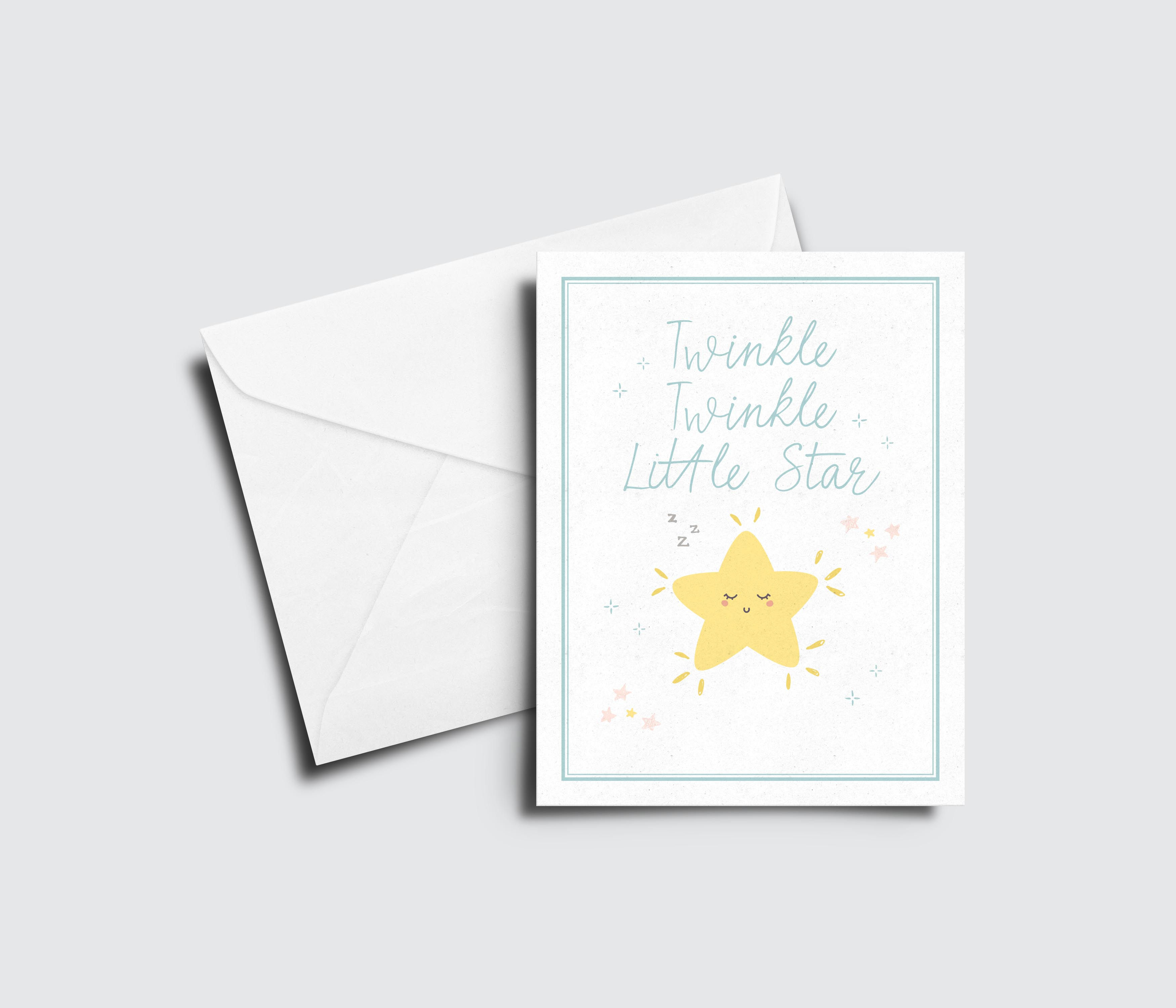 Twinkle Little Star Baby Card