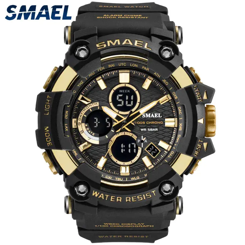 Thumbnail: SMAEL New Men Waterproof Sport Analog Quartz Watch 1802 Wrist Watch