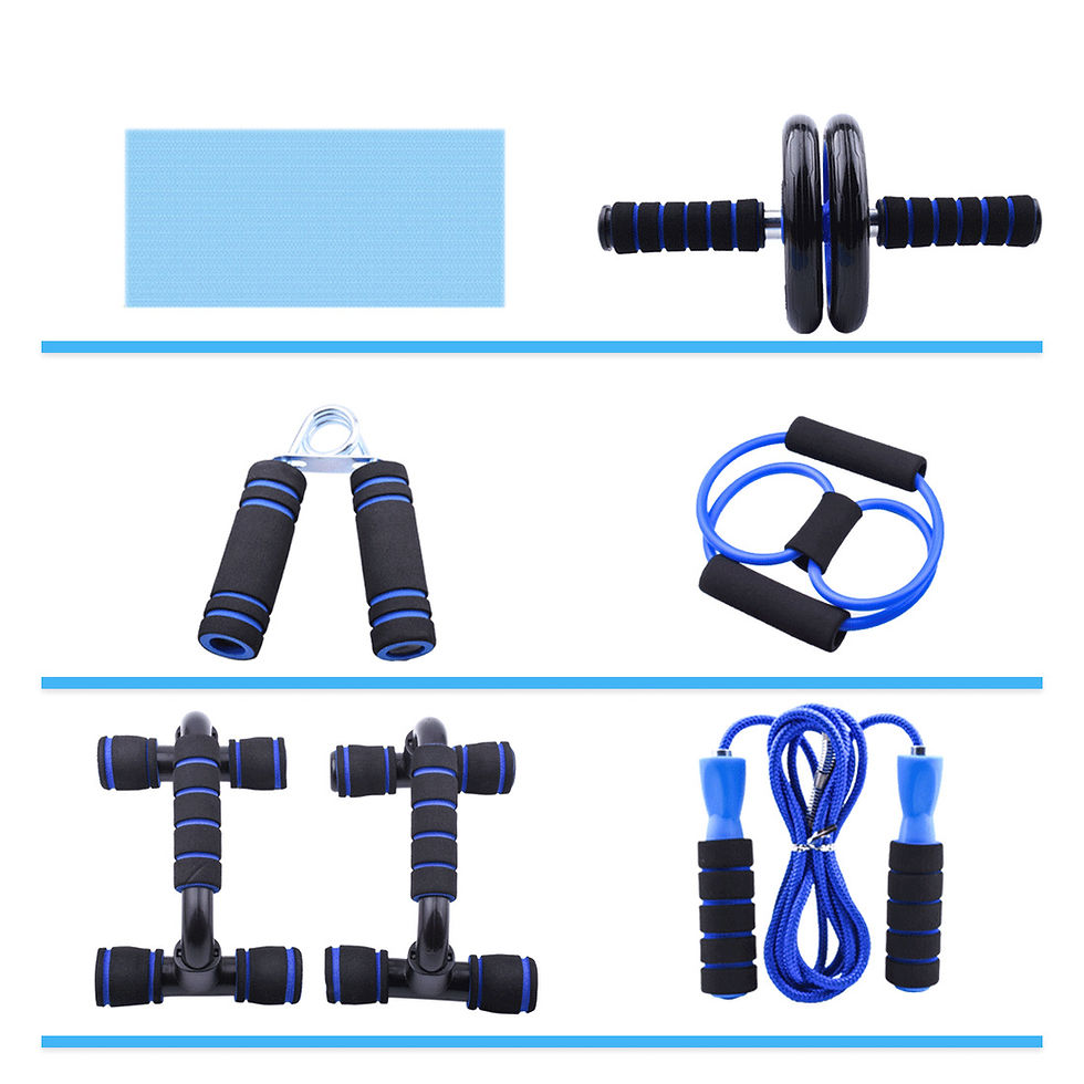 Thumbnail: Home Gym Workout Exercise Equipment 7-In-1 Ab Wheel Roller Kit for Men Women