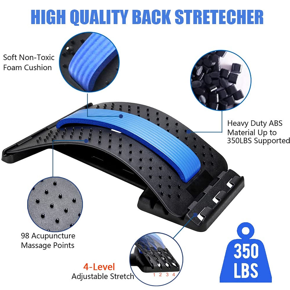 Thumbnail: Back Stretcher for Lower Back Pain Relief, Multi-Level Lumbar Support Stretcher
