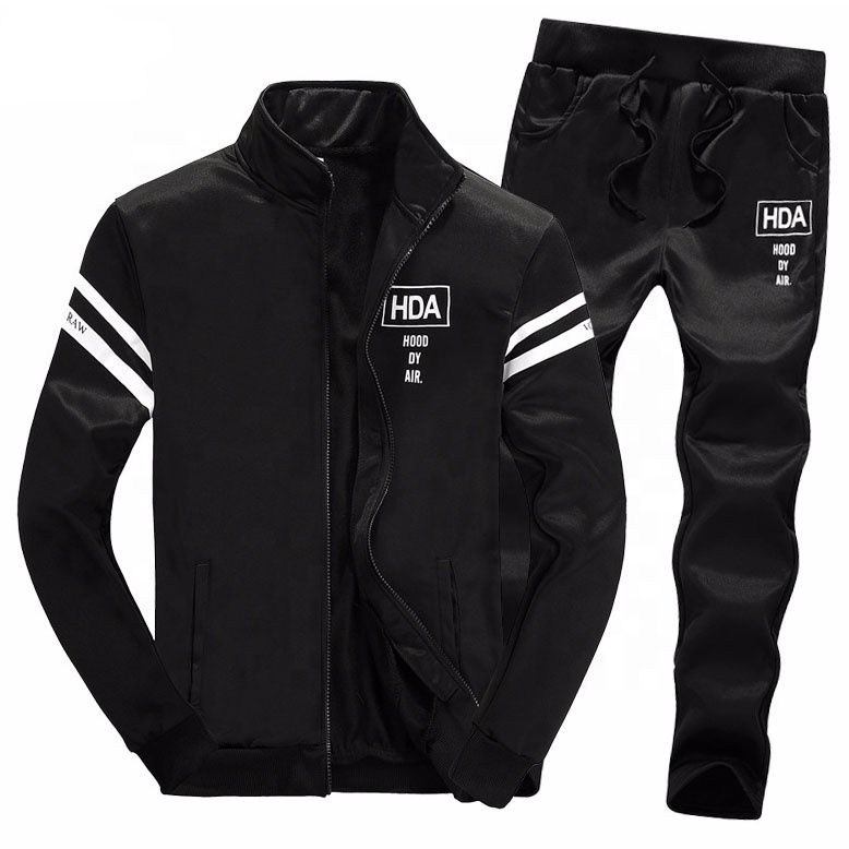 Thumbnail: Custom Sport Winter Suits Polyester Jogging Suits Men Black Tracksuit