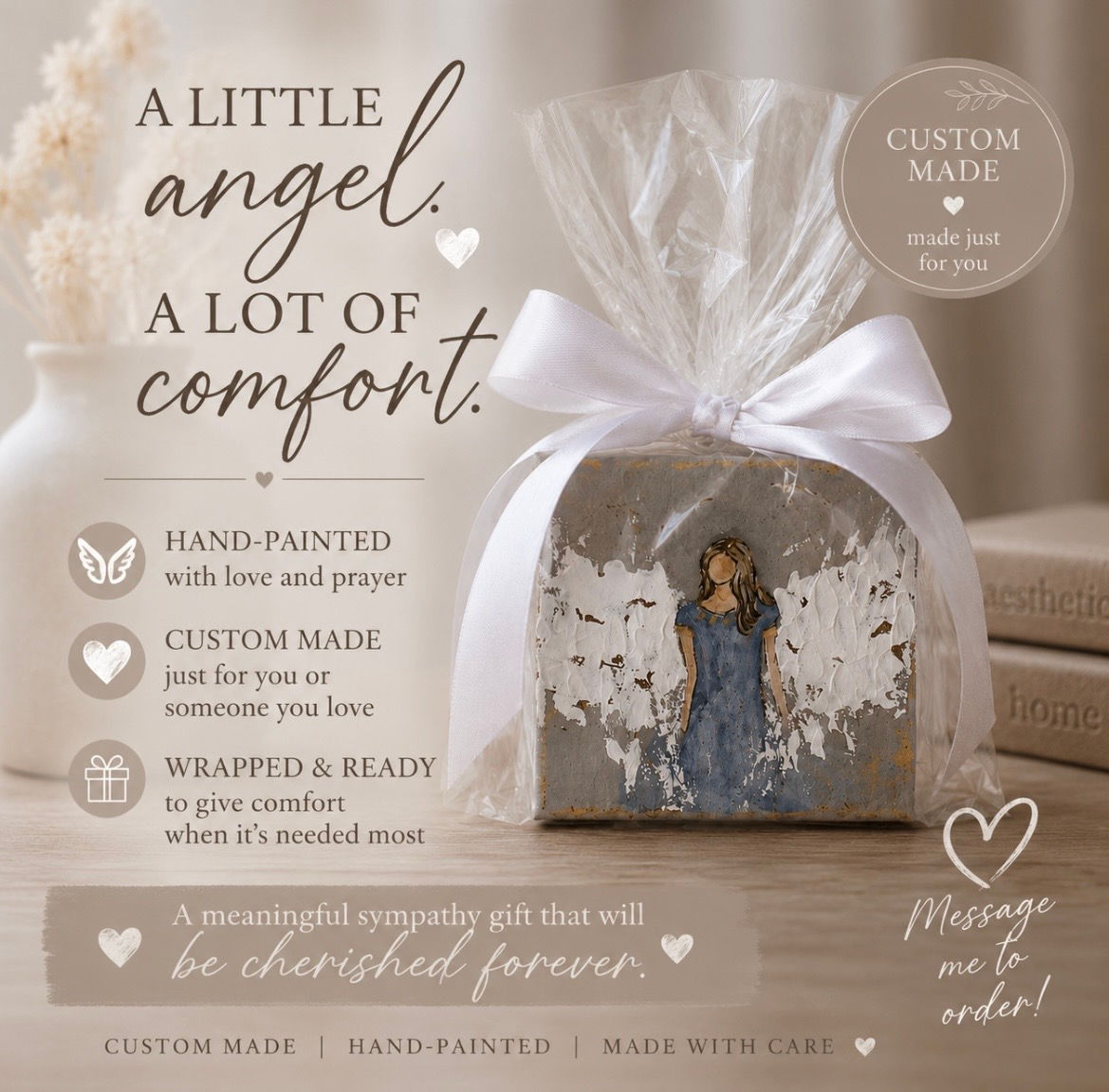 Custom Angel Sympathy Gift 5"x5"