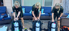 SCUBA Students setting up dive gear