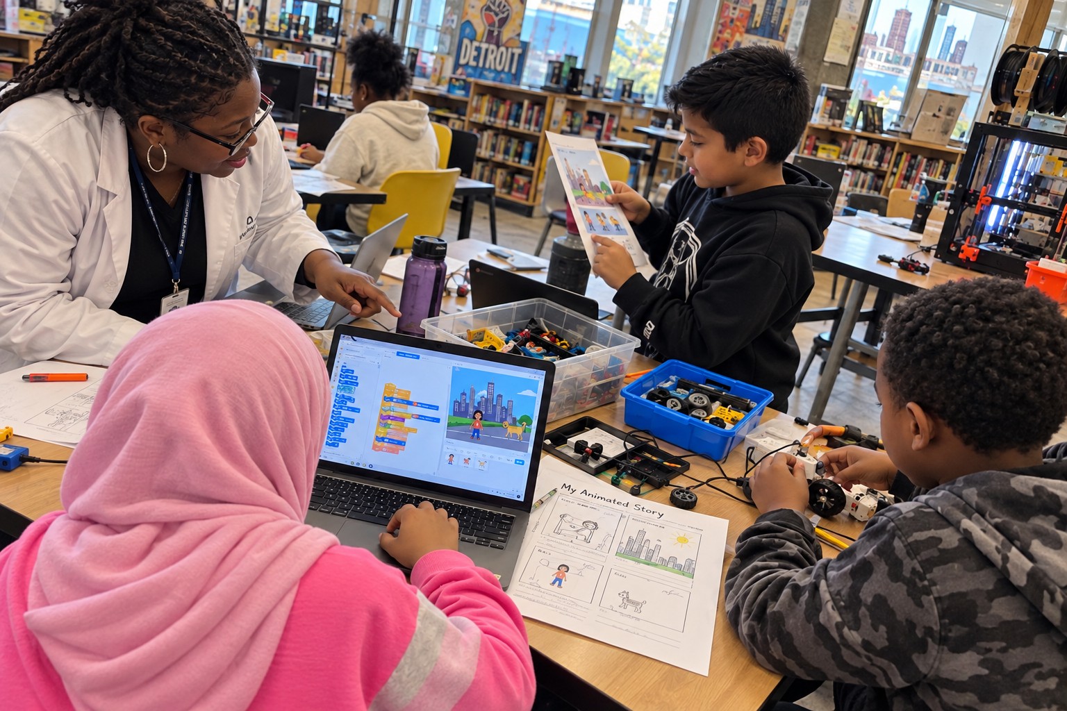 Code an animated story hands-on activity