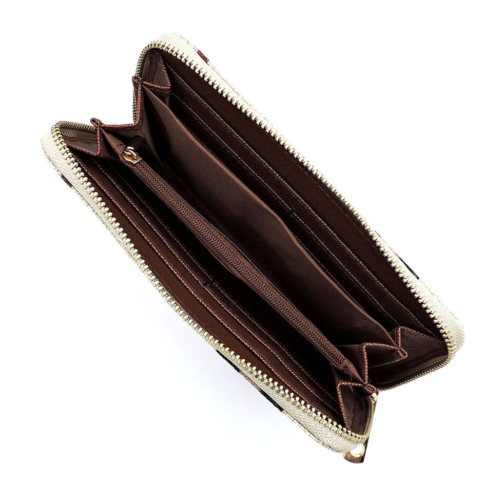 Thumbnail: Plaid Check Linen Bifold Wallet Cell Phone Case