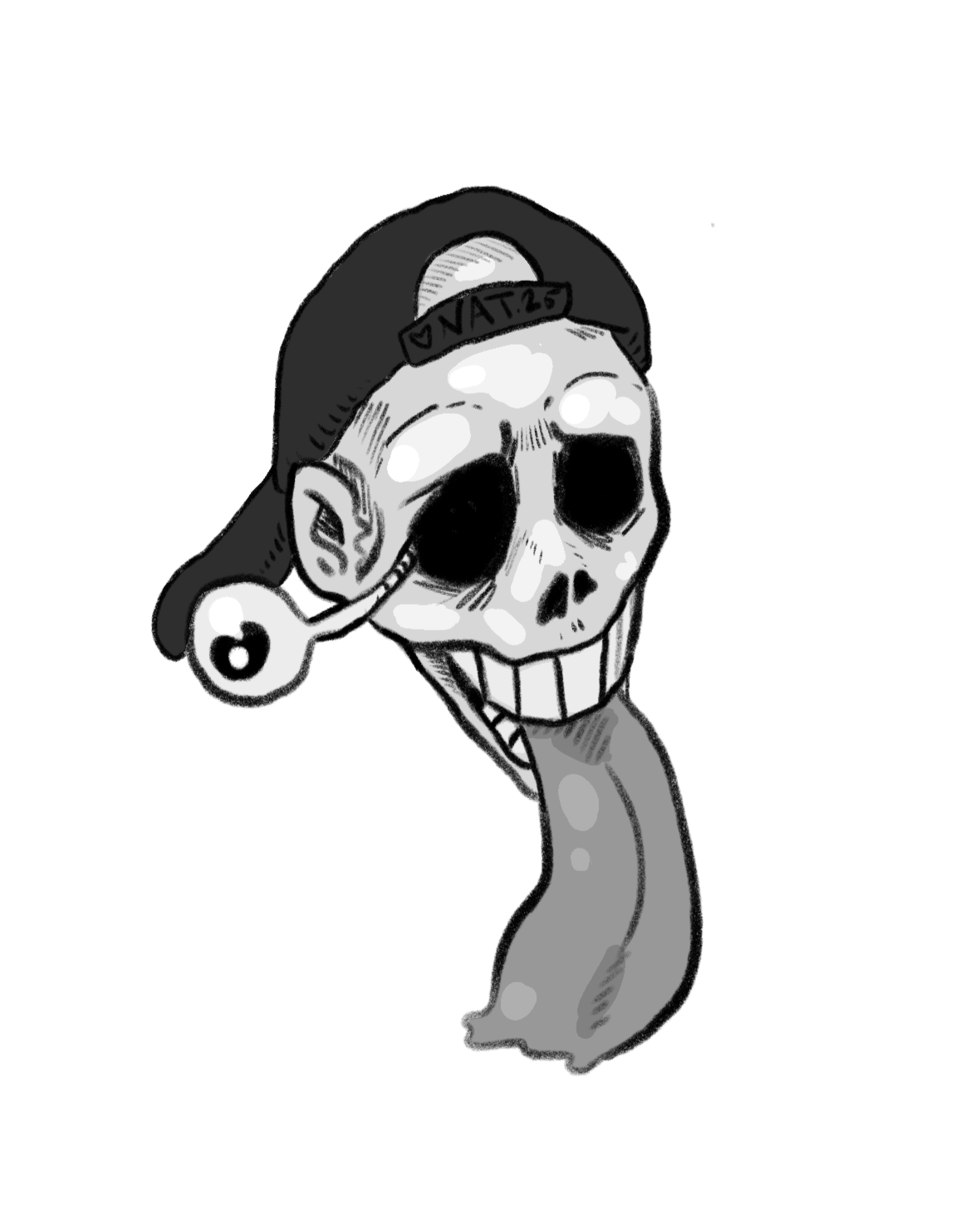 Skeleton-Head Sticker