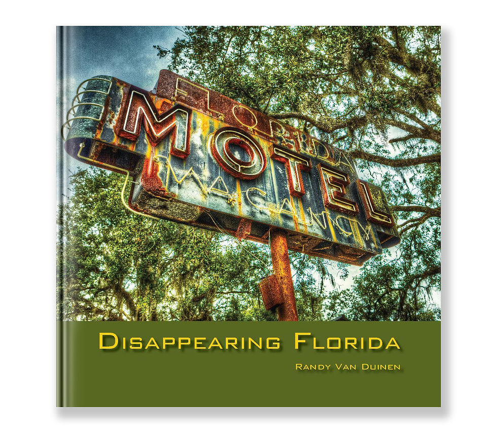 Discover Disappearing Florida by Randy Van Duinen, a fine art photography book documenting the historic architecture, vintage