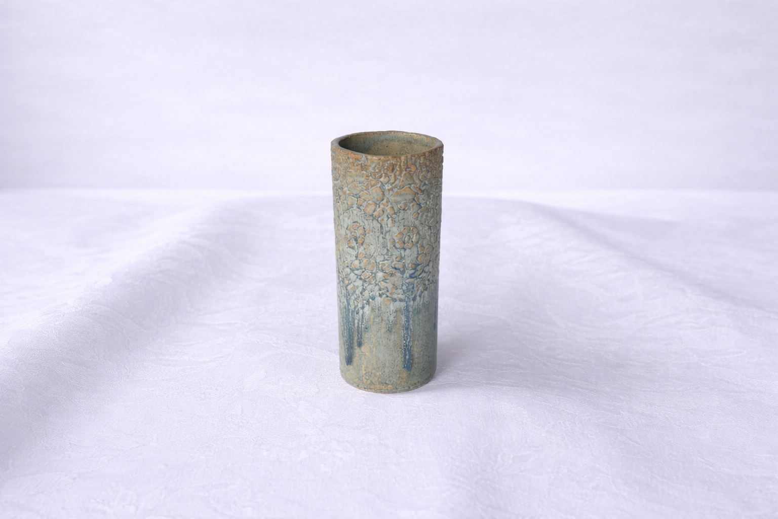 Vase med heklemønster