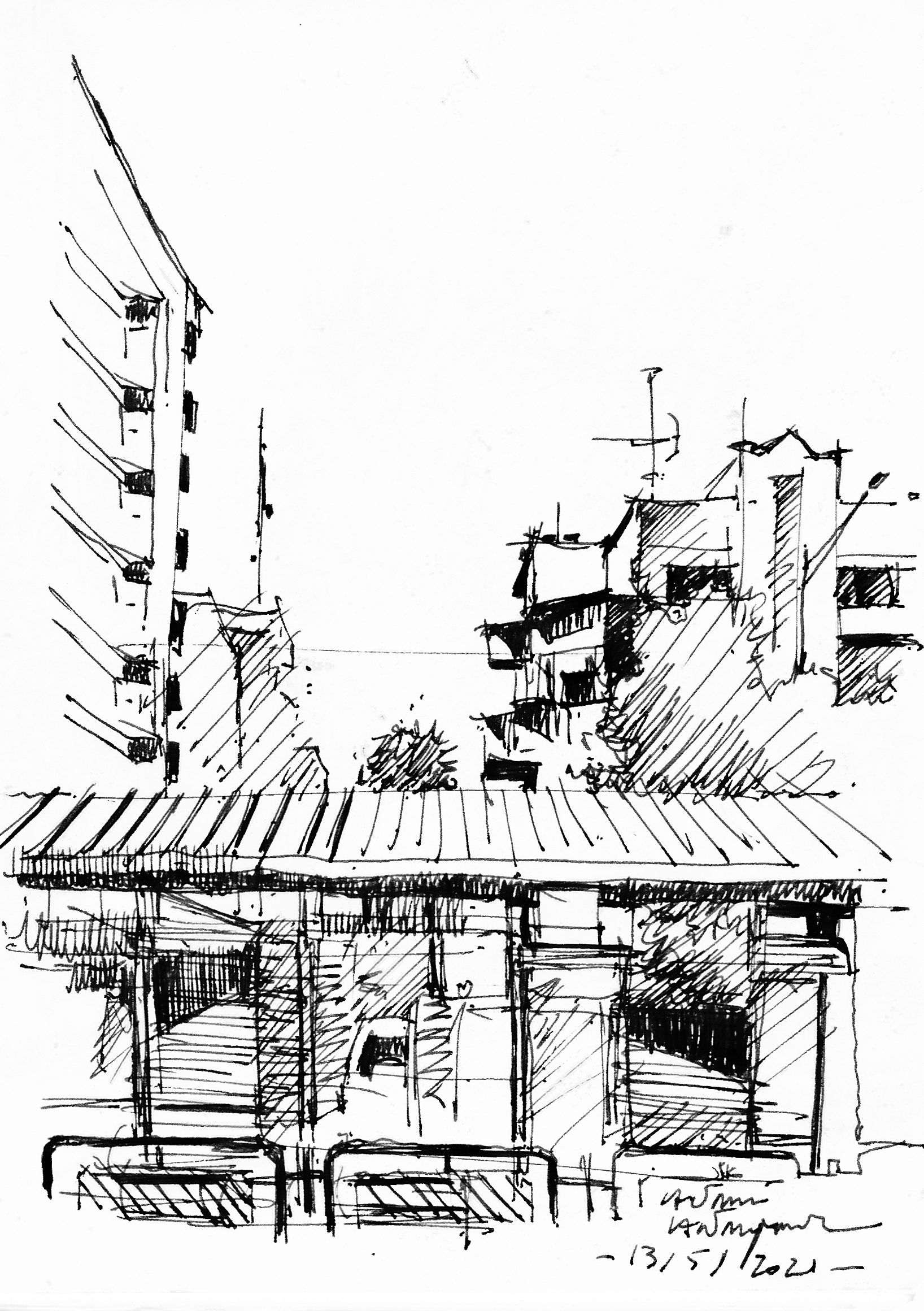 Enghelab square (Moniri Javid cross), Tehran, Iran