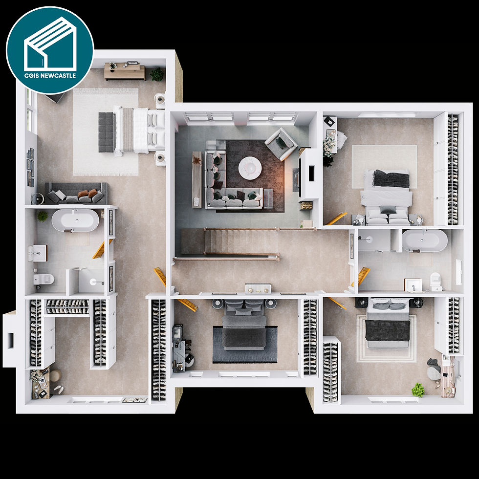 New Build Property 3D Floor Plan CGIs North East