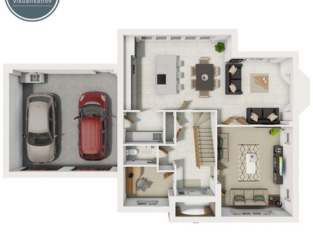 New Build Property North West 3D Floor Plan CGIs