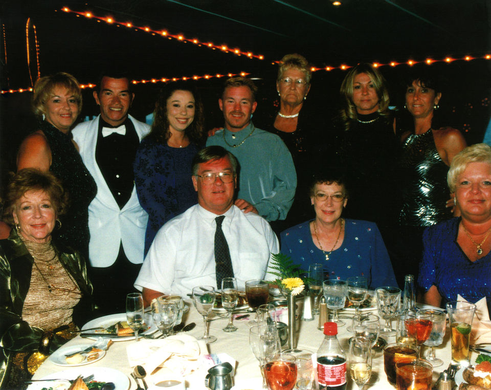 Group dinner party photo