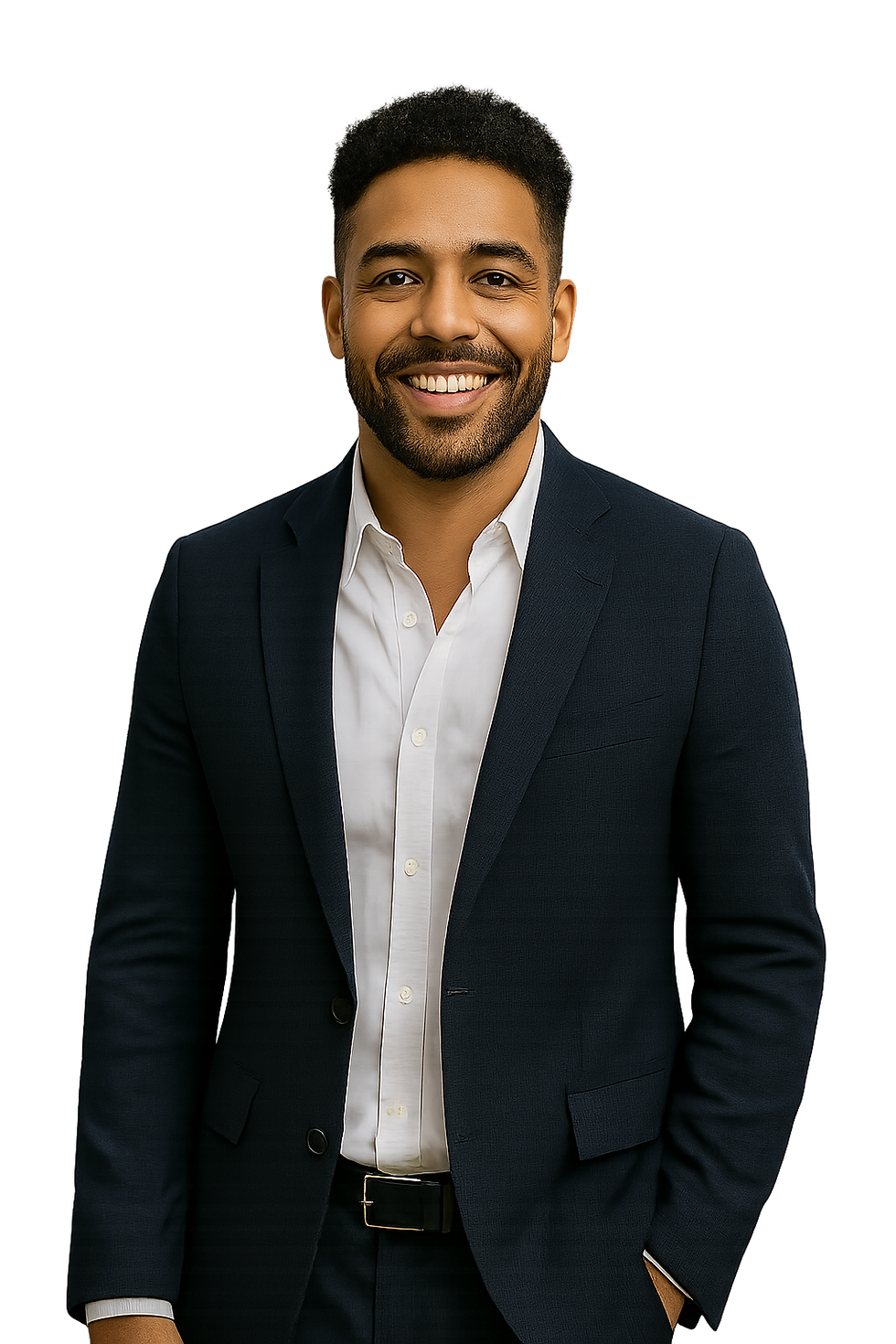 Smiling man in suit, Marcus Real Estate