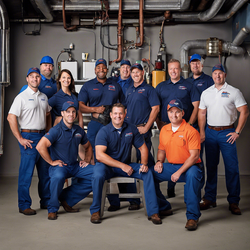 Team of HVAC employees.