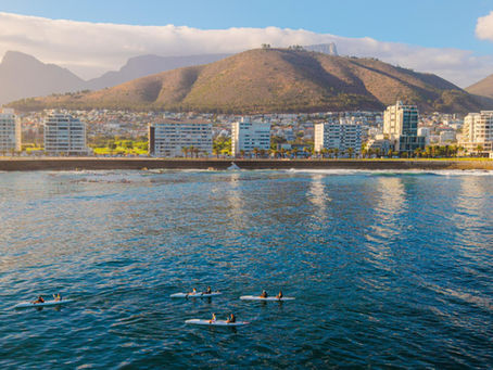 Kayaking with dolphins under Table Mountain
