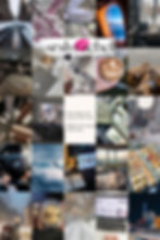 vision board, collage of photos winter theme